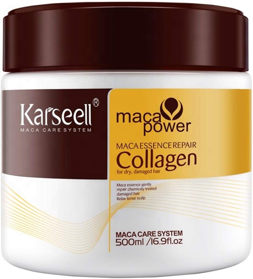 Karseell Hair Mask Collagen Treatment Natural Argan Oil Coconut conditioner for Dry Damaged Hair 16.9 oz 500ml, 500 ml